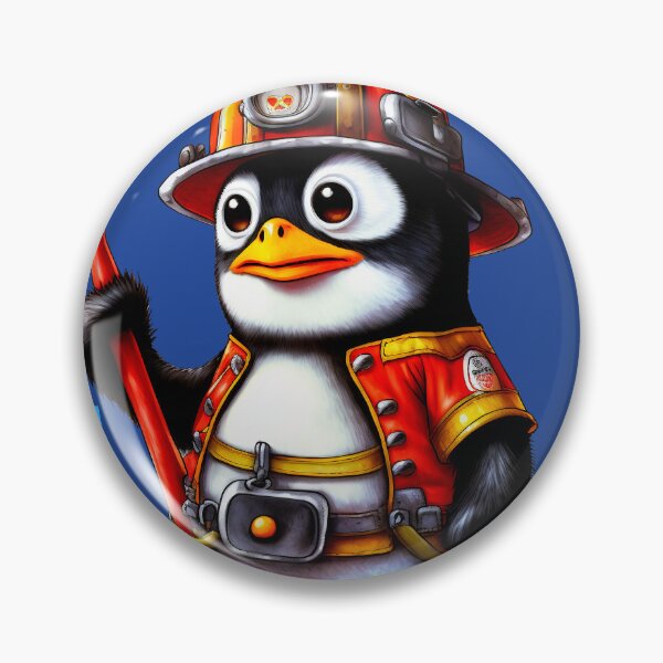 Item preview, Firefighter, penguin lover designed and sold by HarriPaloma.