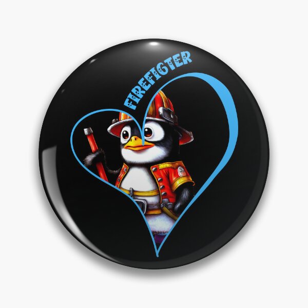 Item preview, Firefighter, penguin love designed and sold by HarriPaloma.