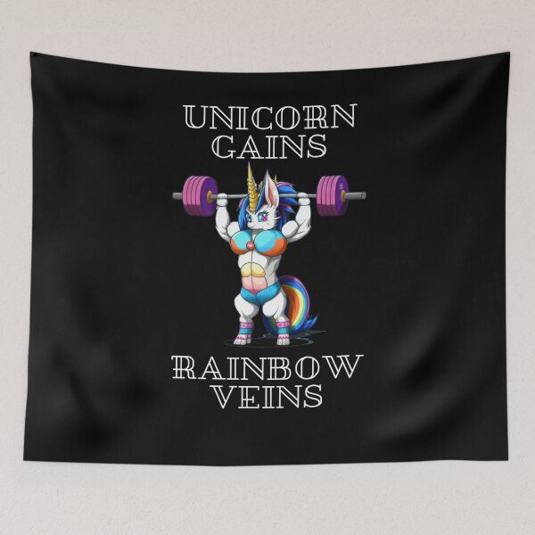 Item preview, Unicorn Thighs Rainbow Eyes Gym Muscle Workout Colorful Design designed and sold by barretp27.