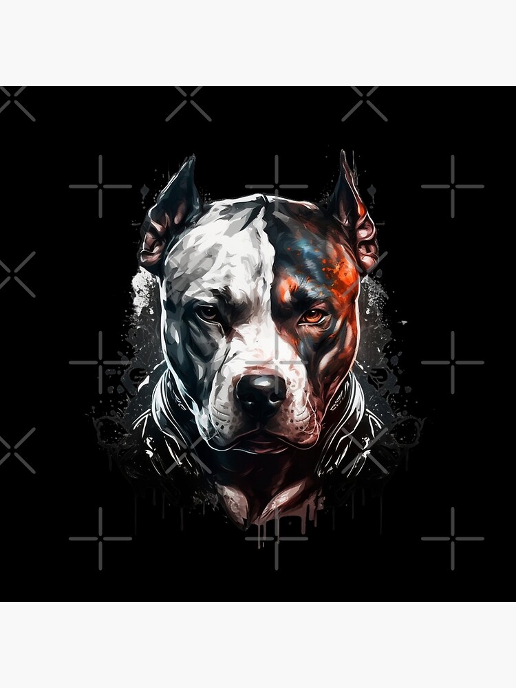 American Staffordshire Terrier Black Looking Angry