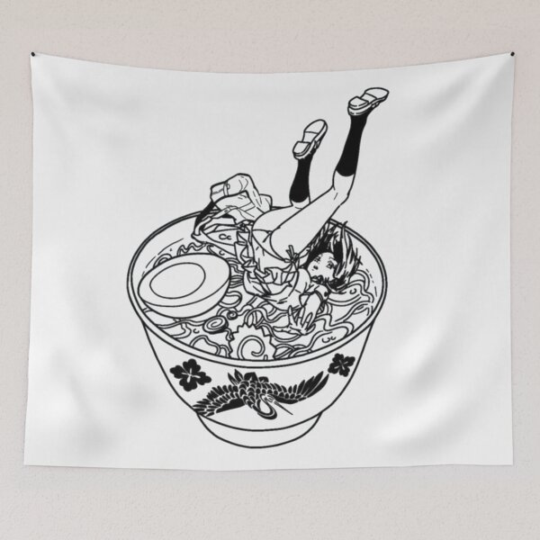 Item preview, Anime girl falling in cup of noodle designed and sold by Oeht.