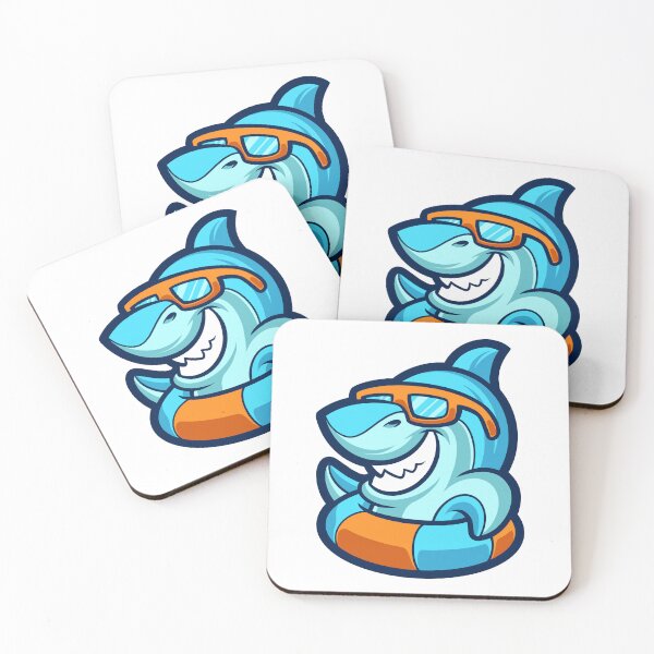 Item preview, Radical Cool Retro Shark Swimming designed and sold by mkzmerch.