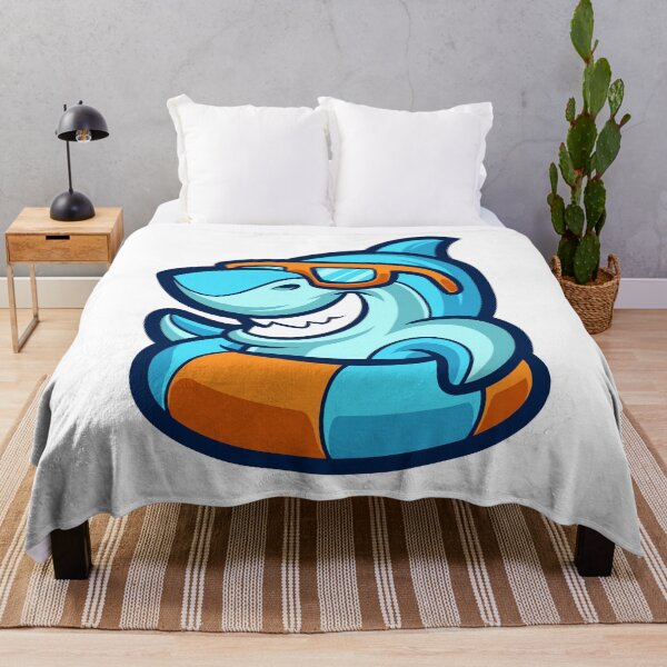 Item preview, Radical Cool Retro Shark Swimming designed and sold by mkzmerch.