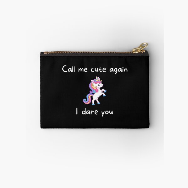 Item preview, Call Me Cute Again I Dare You Unicorn Design designed and sold by RetroDesignsNW.