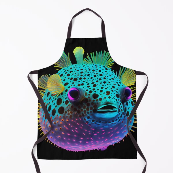 Item preview, Fluorescent Puffer Fish - Under The Sea Neon designed and sold by mcmtdesigns.