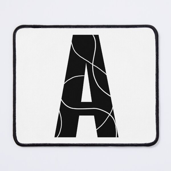 Item preview, A alphabet black color stylish Monogram - letter A / initial A designed and sold by stayartsy07.