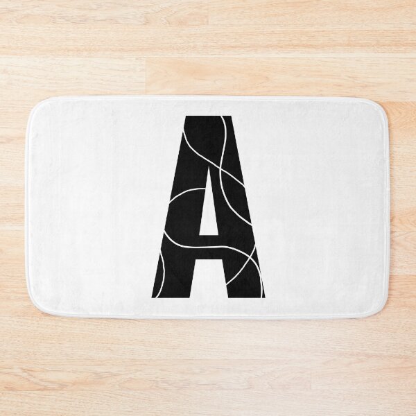 Item preview, A alphabet black color stylish Monogram - letter A / initial A designed and sold by stayartsy07.