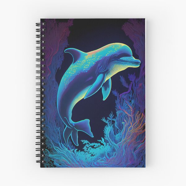 Item preview, Radiant Dolphin - Under The Sea Neon designed and sold by mcmtdesigns.