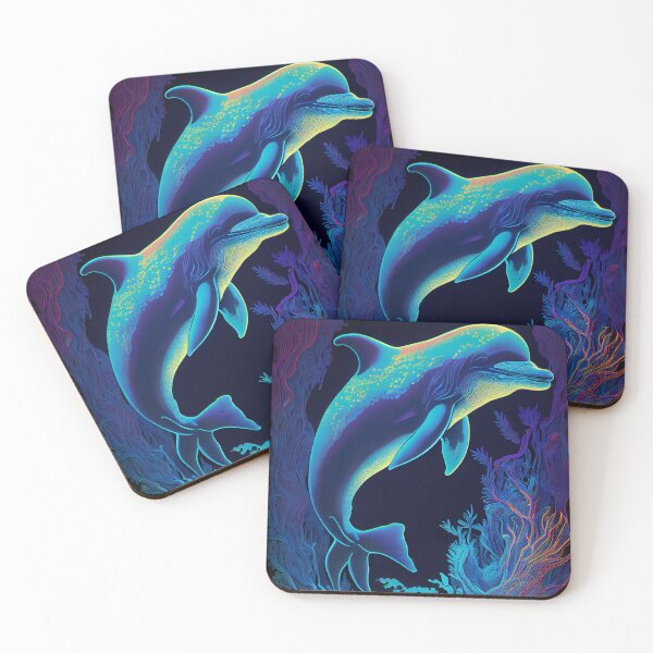 Item preview, Radiant Dolphin - Under The Sea Neon designed and sold by mcmtdesigns.