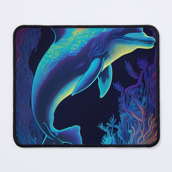 Item preview, Radiant Dolphin - Under The Sea Neon designed and sold by mcmtdesigns.