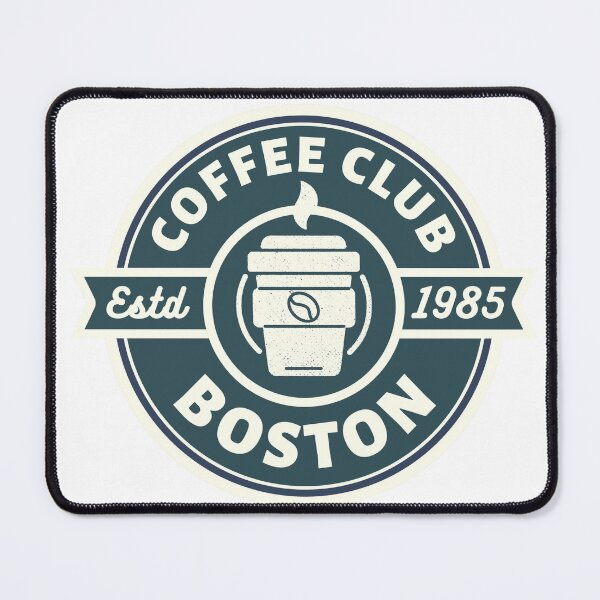 Item preview, Coffee Club Boston Established in 1985 Retro 80s Style Design designed and sold by RetroDesignsNW.