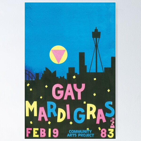 Item preview, 1983 Sydney Gay & Lesbian Mardi Gras Key Art designed and sold by SydneyMardiGras.