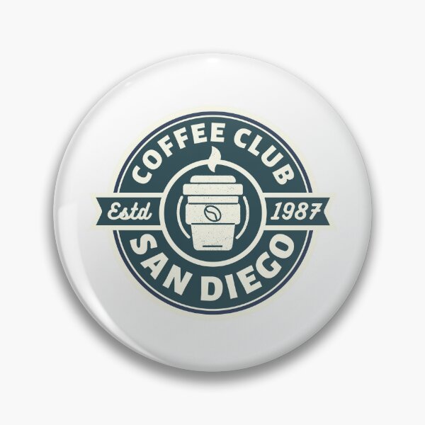 Item preview, Coffee Club San Diego Established in 1987 Retro 80s Style Design designed and sold by RetroDesignsNW.