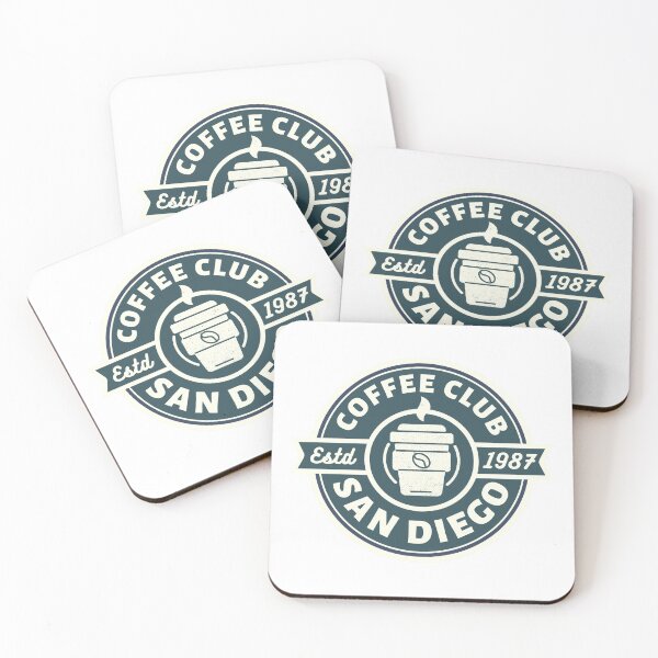 Item preview, Coffee Club San Diego Established in 1987 Retro 80s Style Design designed and sold by RetroDesignsNW.