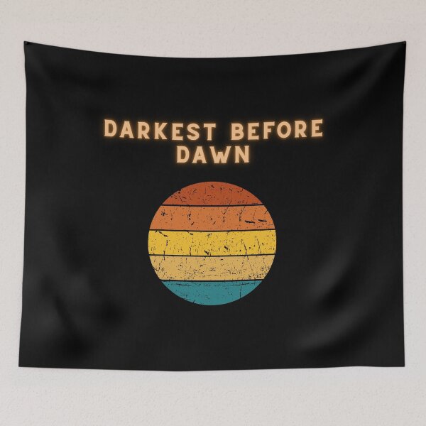 Item preview, Darkest Before Dawn retrowave style design designed and sold by RetroDesignsNW.
