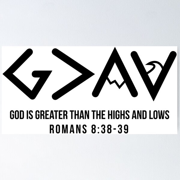 Item preview, God is Greater Than the Highs and Lows Romans 8:38-39 designed and sold by ChristianLife.