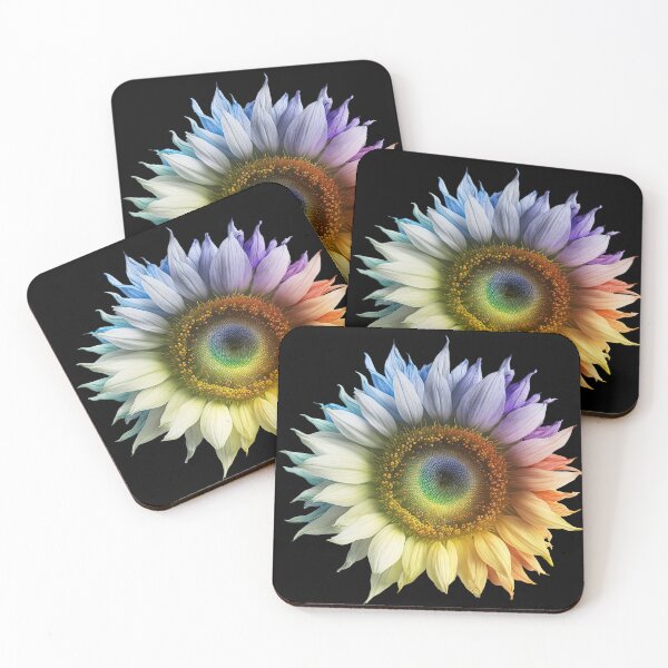 Artikelvorschau, Vibrant Rainbow Sunflower * Hand-Painted Watercolor Design entworfen und verkauft von francodelgrando.