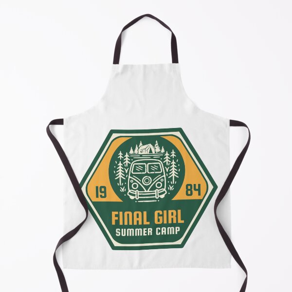 Item preview, Final Girl Summer Camp 1984 Classic Vintage Horror influenced 80s movie design designed and sold by RetroDesignsNW.