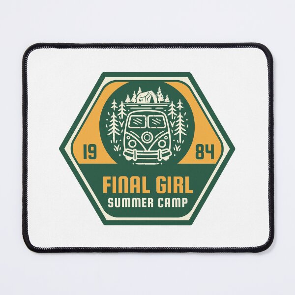 Item preview, Final Girl Summer Camp 1984 Classic Vintage Horror influenced 80s movie design designed and sold by RetroDesignsNW.