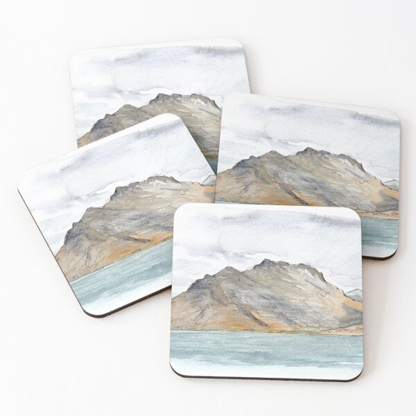 Item preview, Bayonet Peaks - Lake Wakatipu Watercolour designed and sold by Tom Napper Design.