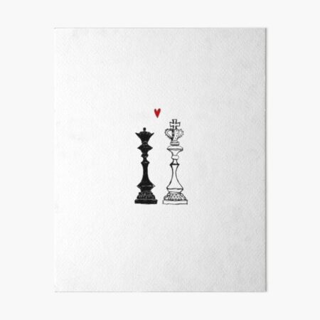 King and Queen Love (Chess) | Art Board Print