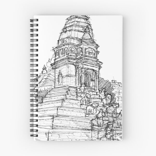 Item preview, Siddhi Vatsala Temple - Bhaktapur Sketch designed and sold by Tom Napper Design.