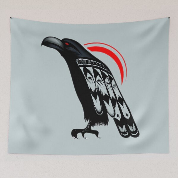 Item preview, Arte del noroeste del Pacífico del cuervo negro designed and sold by GrizzlyMountain.