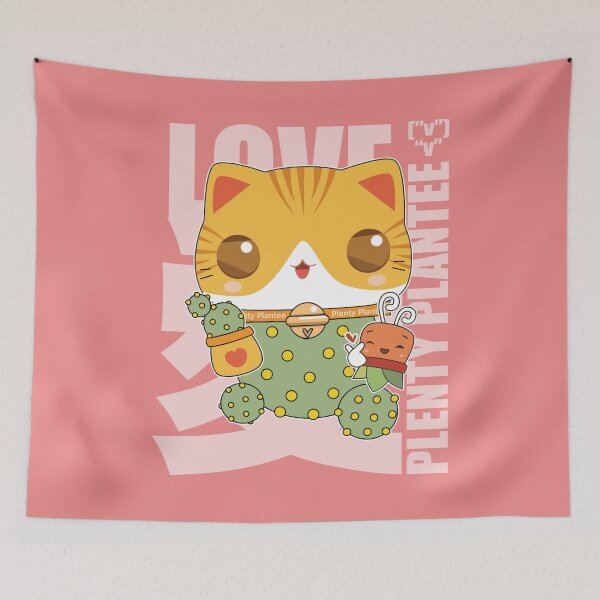 Item preview, Valentine's Day Bunny Cactus Cat designed and sold by plentyplantee.