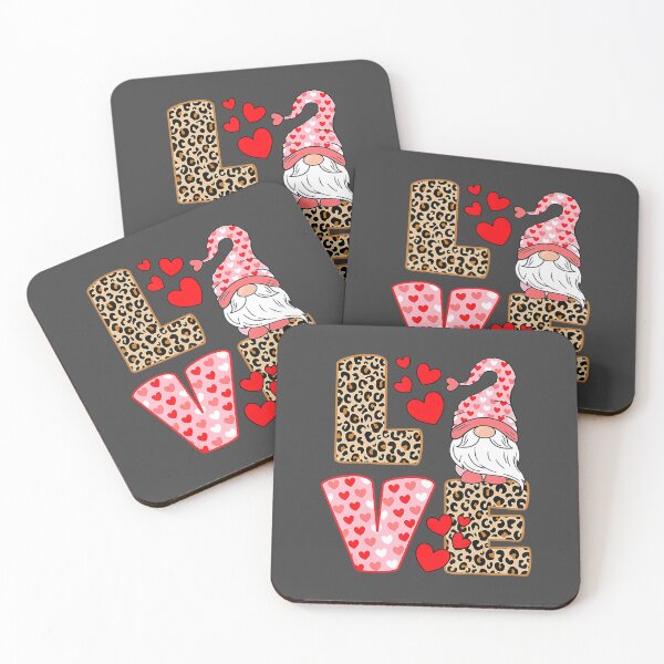 Item preview, Valentines Day Cute Love Heart Gnome Leopard Cheetah Print  designed and sold by staceyhoncht.
