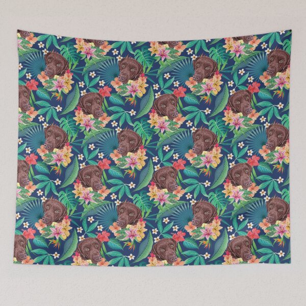 Item preview, Tropical Chocolate Labrador Retriever 2 designed and sold by lulupetart.