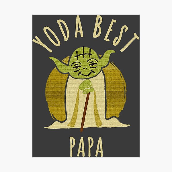 Bébé Yoda avec sabre laser affiches et impressions par