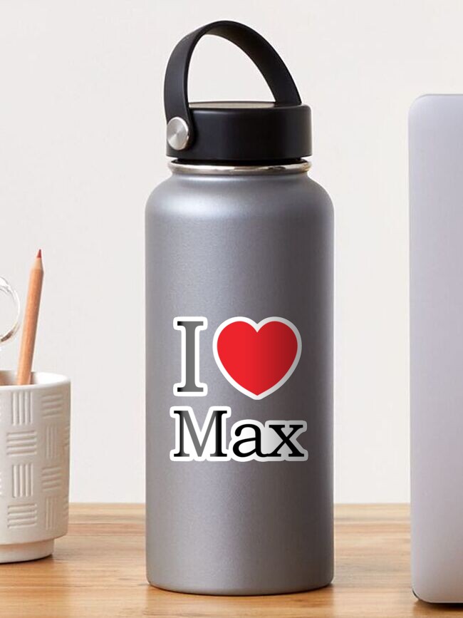 PERSONALISED Girls Metal Water Bottle 800ml Matt finish - Love Heart Design