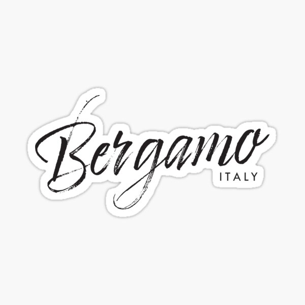 Scritta Bergamo artistica Sticker
