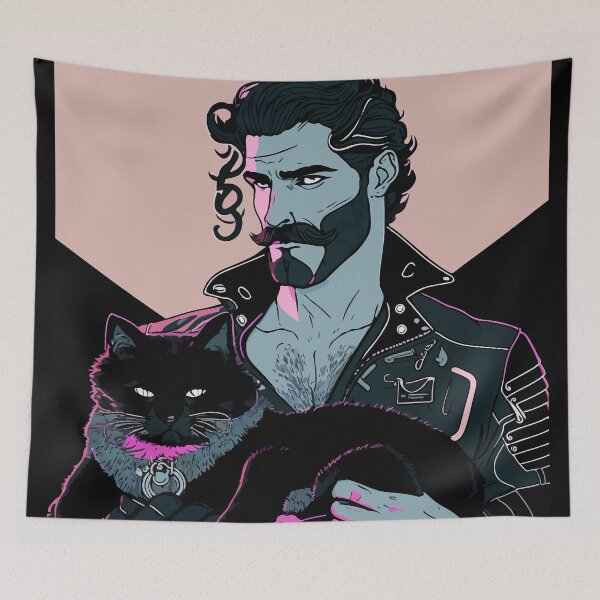 Item preview, Cat Dad in the Moonlight designed and sold by Tanis-Tweedale.