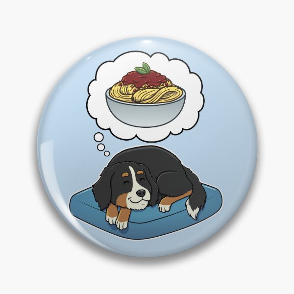 Artikelvorschau, Bernese Mountain Dog dreaming about Spaghetti Bolognese entworfen und verkauft von DoggieDelights.