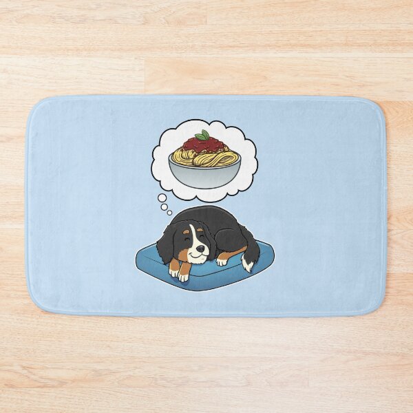 Item preview, Bernese Mountain Dog dreaming about Spaghetti Bolognese designed and sold by DoggieDelights.