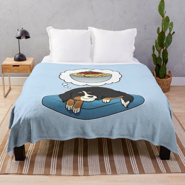 Item preview, Bernese Mountain Dog dreaming about Spaghetti Bolognese designed and sold by DoggieDelights.