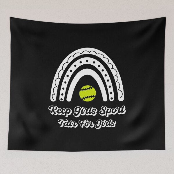 Item preview, Keep girls Sports Fair for Girls - Fair Play for Women’s Softball designed and sold by Raiko-art.