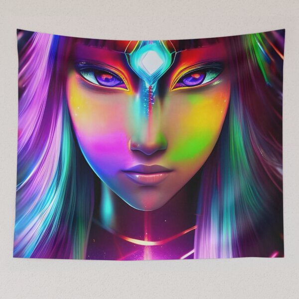 Item preview, Sparkling Laser Space Girl - Hologram Style designed and sold by Dalive.