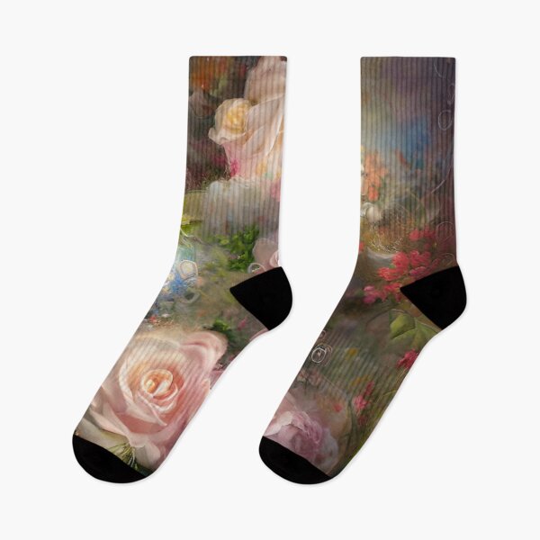 Item preview, Roses Vintage Soft Pink Painted In Watercolor Botanical Midnight Garden Flowers designed and sold by IZiets.