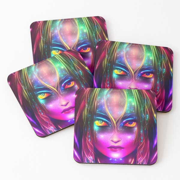 Item preview, Psychedelic Space Avatar Girl - Hologram Style designed and sold by Dalive.