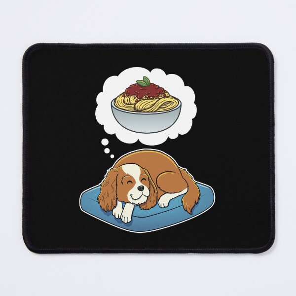 Item preview, Cavalier King Charles Spaniel dreaming about Spaghetti Bolognese designed and sold by DoggieDelights.