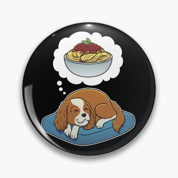Artikelvorschau, Cavalier King Charles Spaniel dreaming about Spaghetti Bolognese entworfen und verkauft von DoggieDelights.