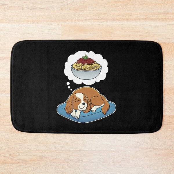 Item preview, Cavalier King Charles Spaniel dreaming about Spaghetti Bolognese designed and sold by DoggieDelights.