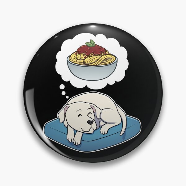 Aperçu de l'œuvre Dogo Argentino dreaming about Spaghetti Bolognese créée et vendue par DoggieDelights.