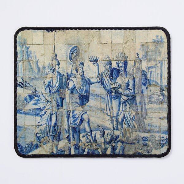 Item preview, Vintage Blue Azulejo Portuguese Tiles,Mosaic, Portuguese ceramic tiles, Portuguese wall tiles, designed and sold by Tamas Das.
