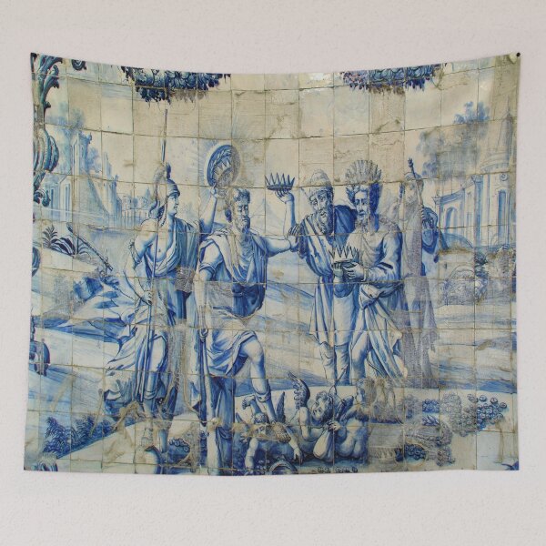 Item preview, Vintage Blue Azulejo Portuguese Tiles,Mosaic, Portuguese ceramic tiles, Portuguese wall tiles, designed and sold by Tamas Das.