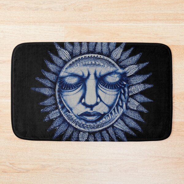 Item preview, Dark Sun Face Blue Sketch Art Emotional Sad Angry Sun Alien Dark Star Face  designed and sold by WhitePinesVale.