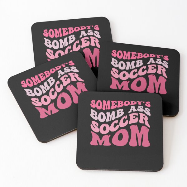 Item preview, Somebody's Bombass Soccer Mom Retro Pink Mothers Day designed and sold by sasigifts.