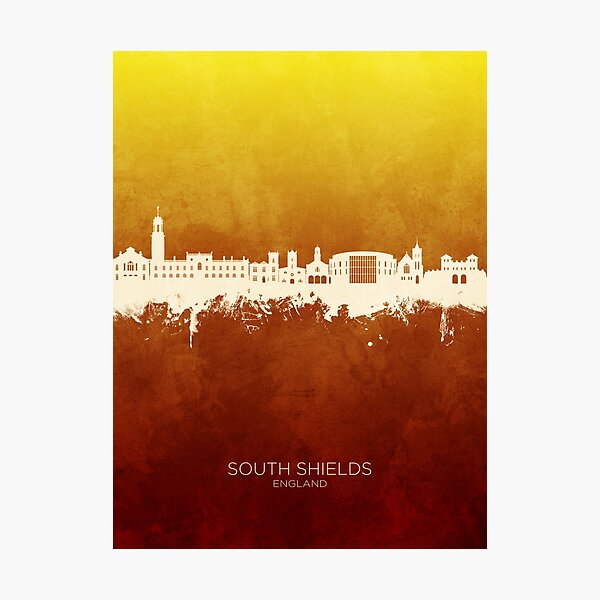 Item preview, South Shields England Skyline designed and sold by ArtPrints.